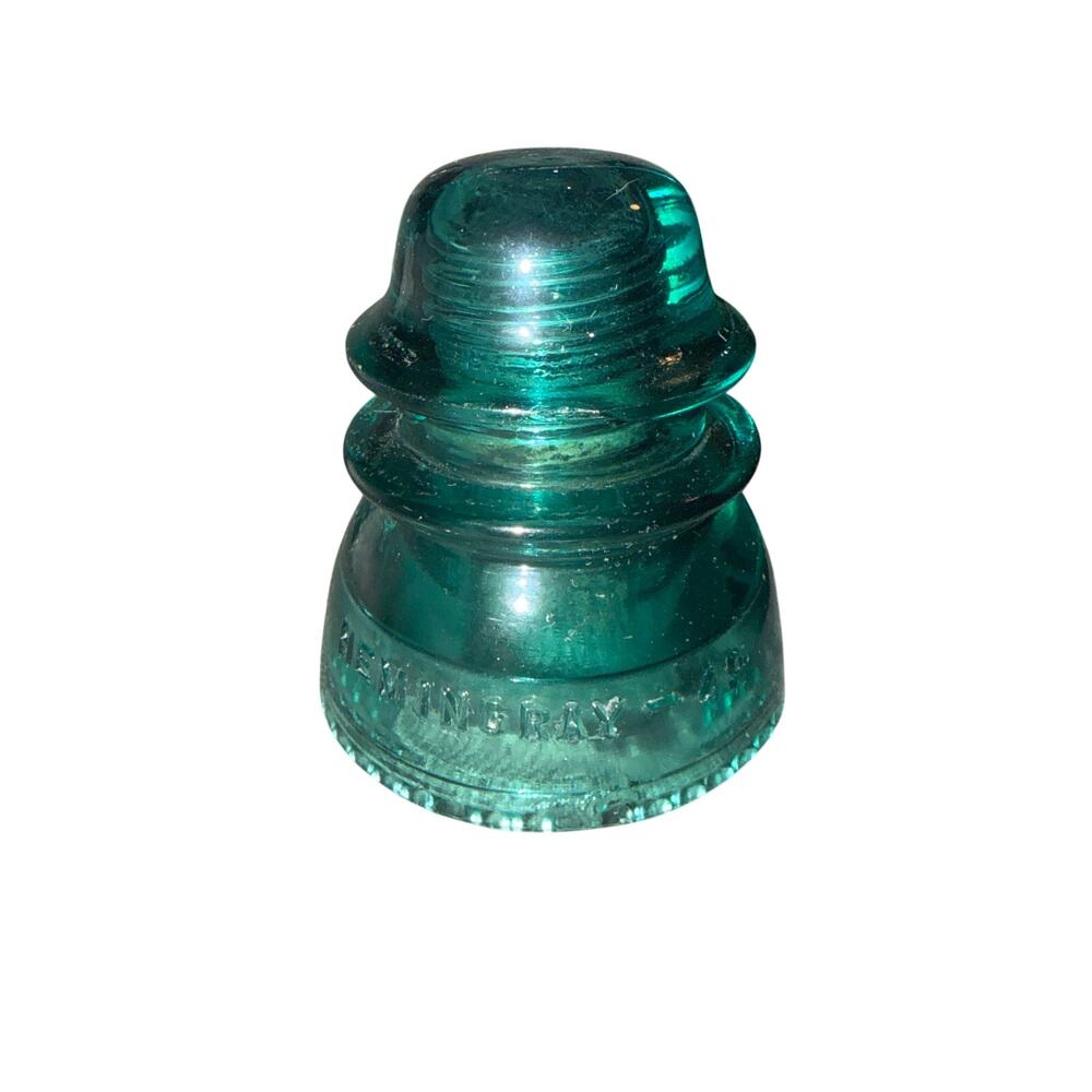 Vtg Hemingray 42 Glass Insulator Green Electric Telephone Telegraph Made In USA